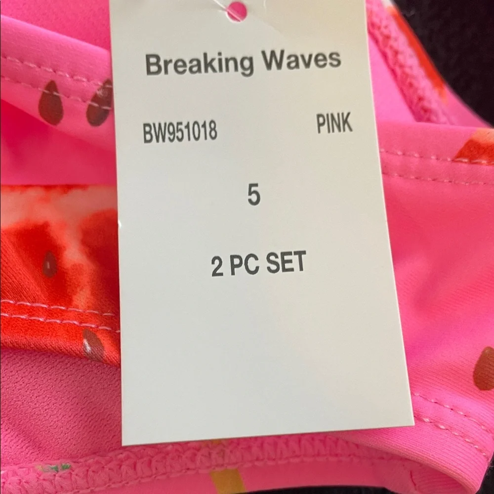 Playful Watermelon Print Kids Bikini Set